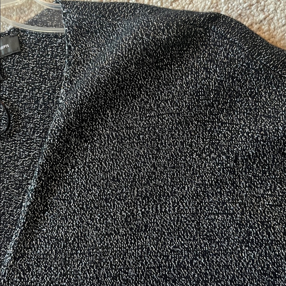 INC International Concepts Black Shine V-Neck Long-Sleeve Tunic Sweater Size M - Picture 6 of 10